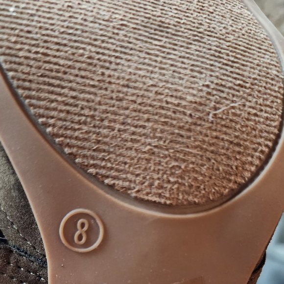 NWOT Charlotte Russe Brown Caged Peep Toe Block Heels Size 8 - Picture 14 of 15